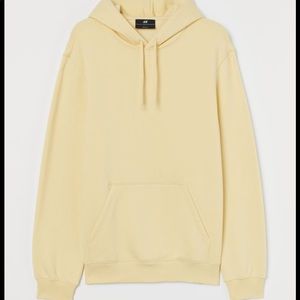 H&M size XS, unisex, soft yellow hoodie, BNWT